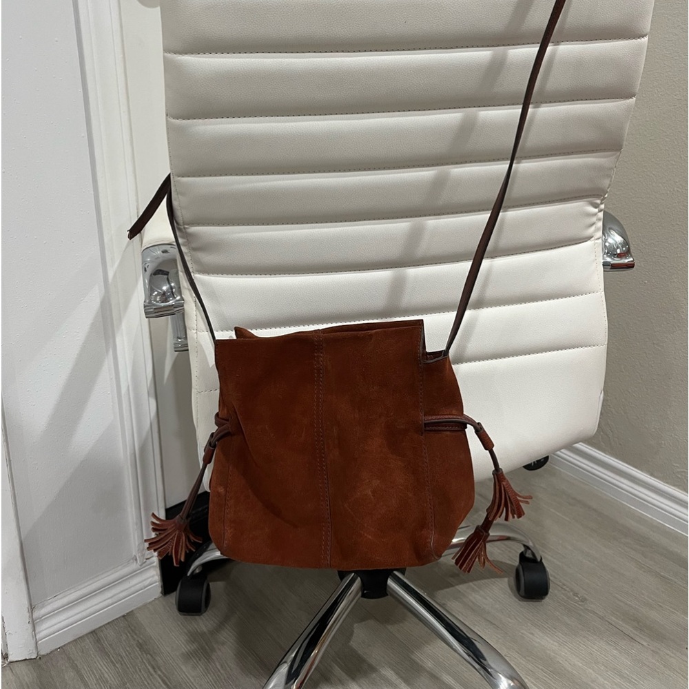 Fossil suede crossbody bag